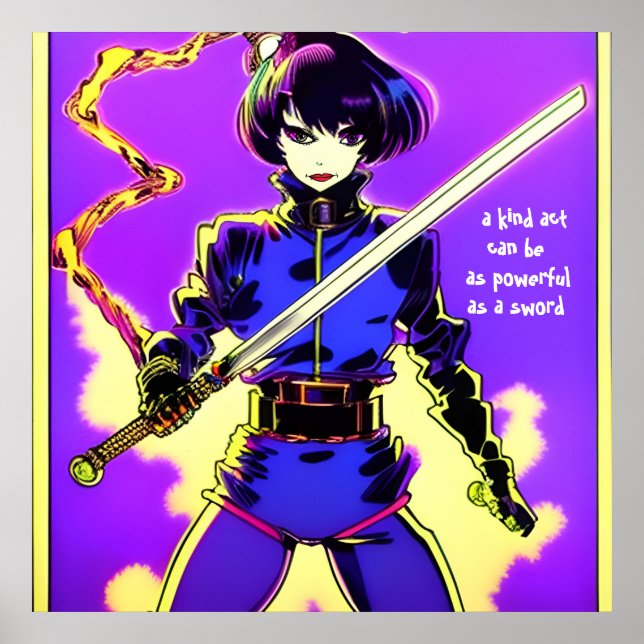 Så mäktigt som ett svärd. Redigerbar text Poster (Framsidan)