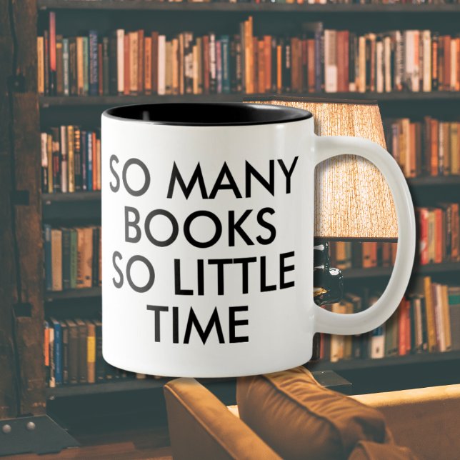 Så många bokar så lite tid | BOK ÄLSKARE MUGG (So many books So little time | Book Lover Mug
)