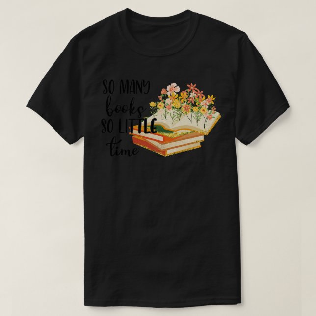 så många bokar så lite tid t shirt (Design framsida)
