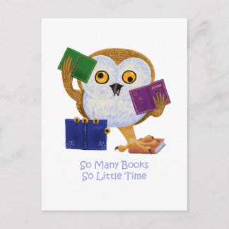 Så många Bokar så lite tid Vykort