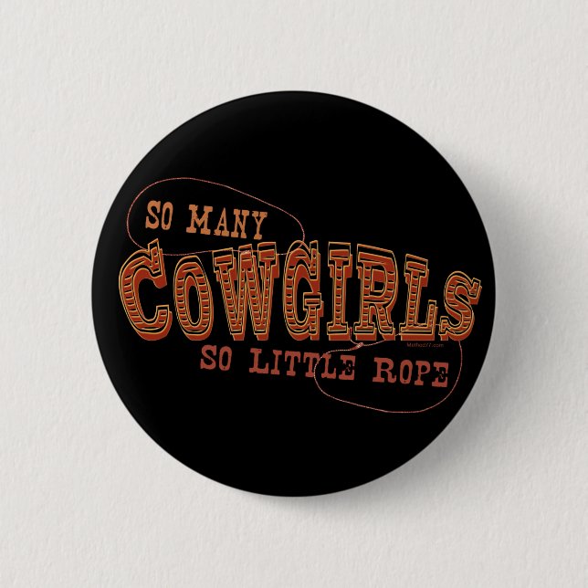 Så många Cowgirls knäppas Knapp (Framsida)