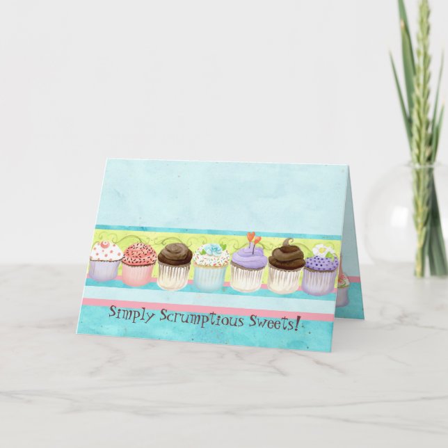 Så många cupcakes!  Anpassat anteckningskort för t (Framsida)