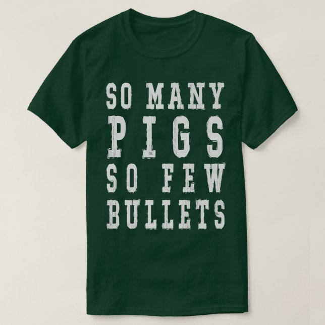Så många Grisar har så få punktbidrag T Shirt (Design framsida)
