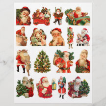 Så många illustrationer av Jultomten i Vintage!