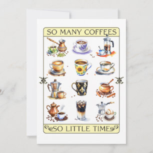 Så många kaffe, så lite tid julkort