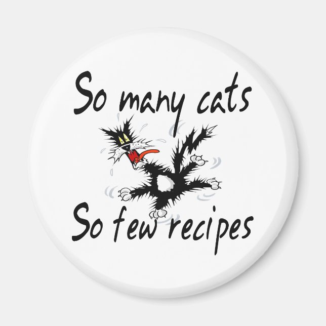 Så många katter är så få recept magnet (Framsidan)
