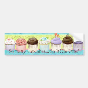 Så många muffins, så lite Time! Muffinkonst Bildekal