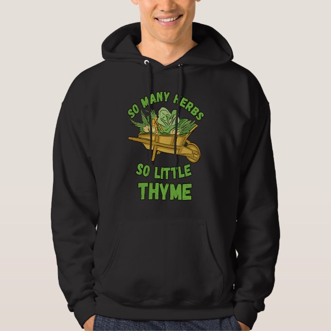 Så många örter så lite timjan hoodie (Framsida)