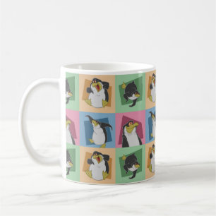 Så många pingvin! kaffemugg