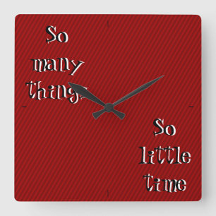 Så många sak så lite som Wall Clock Fyrkantig Klocka