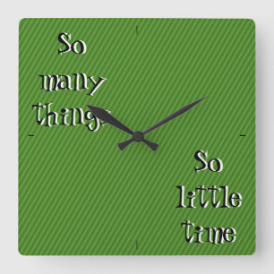 Så många sak så lite som Wall Clock Fyrkantig Klocka