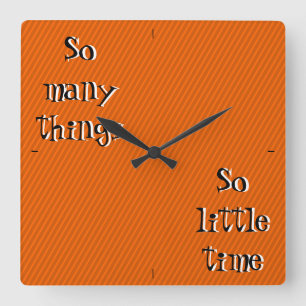 Så många sak så lite som Wall Clock Fyrkantig Klocka