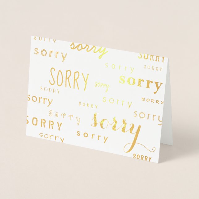 så många sorters guld-folie folierat kort (Framsida)