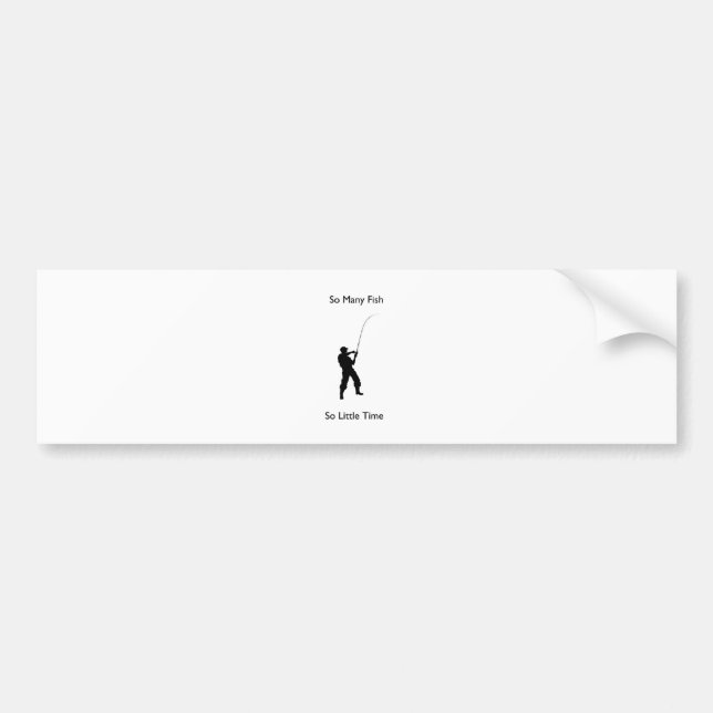 "Så många tid" design för fisk så lite Bildekal (Framsidan)