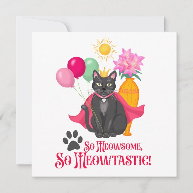Så Meowsome, så Meowtastic! Inbjudningar (Framsida)