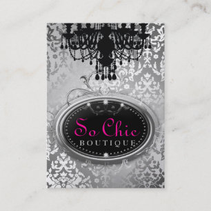 Så metalliskt chic silver för Boutique 311 Visitkort