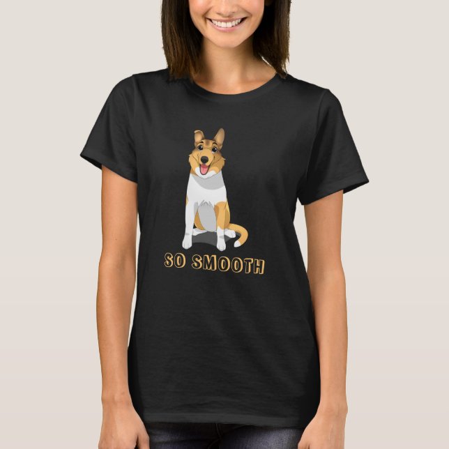 Så mjuk, utjämnad kollie-Hund T Shirt (Framsida)