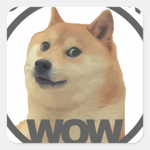 Så mode, så Doge Fyrkantigt Klistermärke