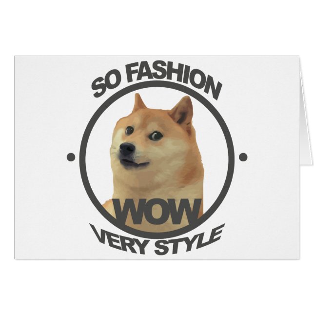 Så Mode, So Doge Hälsningskort (Framsidan Horizontal)