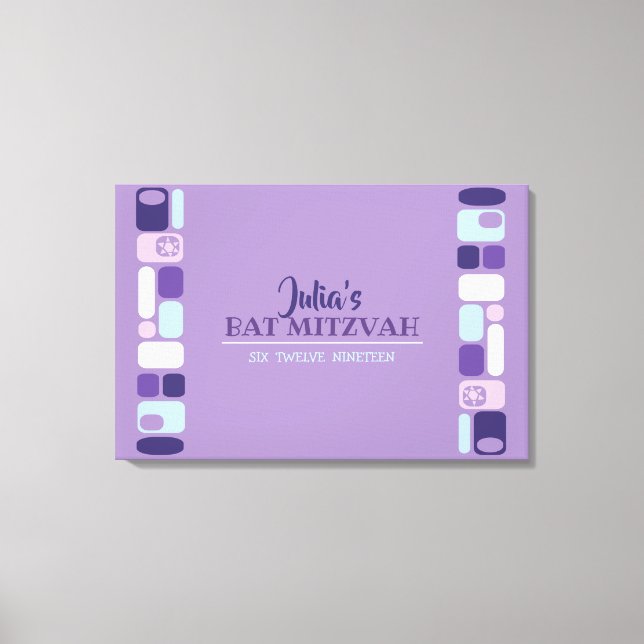 SÅ MODETS Bat mitzvah inloggningsnämnd Canvastryck (Framsida)