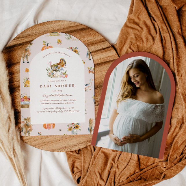 Så mycket att vara tacksam för | Höst Baby Shower Inbjudningar (Skapare uppladdad)