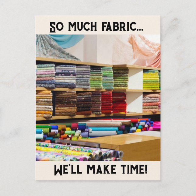Så mycket Fabric Helg Vykort (Framsida)