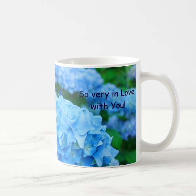 Så mycket förälskad i dig! presentkoppar Blå Horte Kaffemugg (Höger)