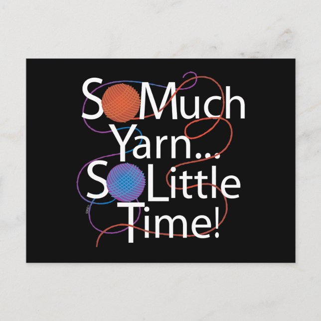 Så mycket garn vykort (Framsida)