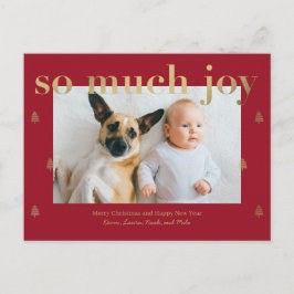 Så Mycket Glädje Modern Julkort Helg Vykort