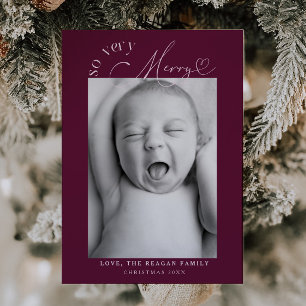 Så mycket God jul Cranberry Birth Meddelande