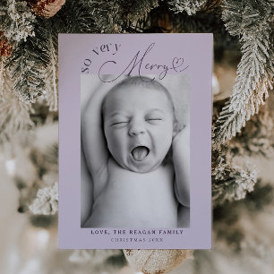 Så mycket God jul Lila Birth Meddelande