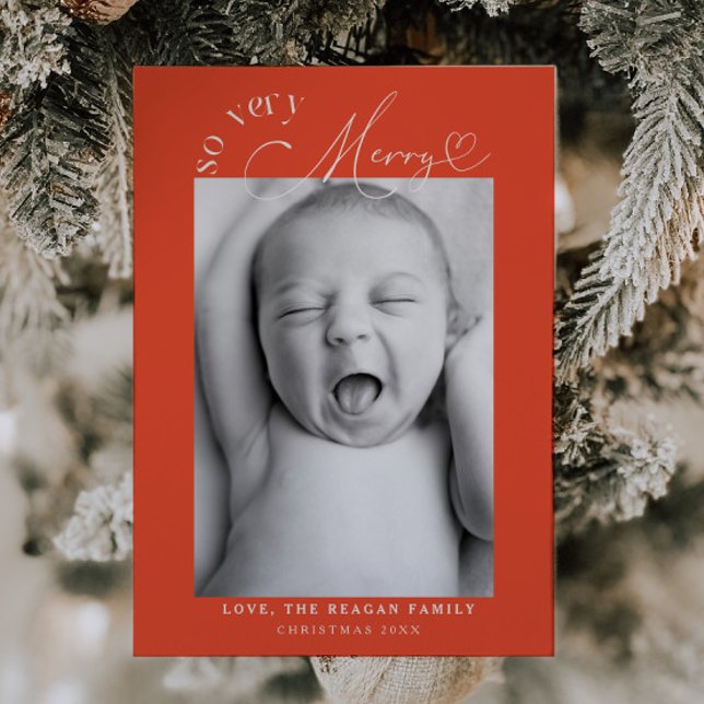 Så mycket God jul Retro Red Birance Meddelande (Skapare uppladdad)