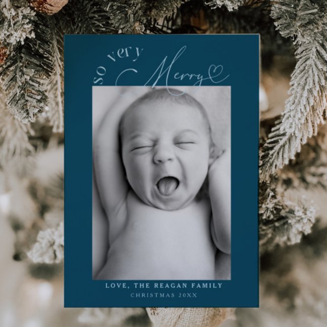 Så mycket God jul Teal Birth Meddelande (Skapare uppladdad)
