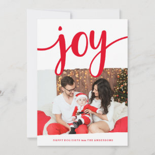 Så mycket Joy Helgdag Photo Card Julkort