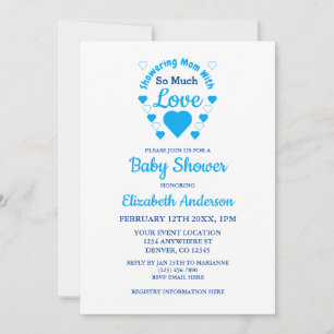 Så mycket Kärlek Baby Shower Inbjudningar