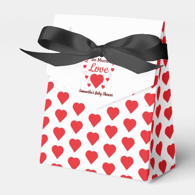 Så mycket Kärlek Baby Shower Presentaskar (Framsidan Sidan)