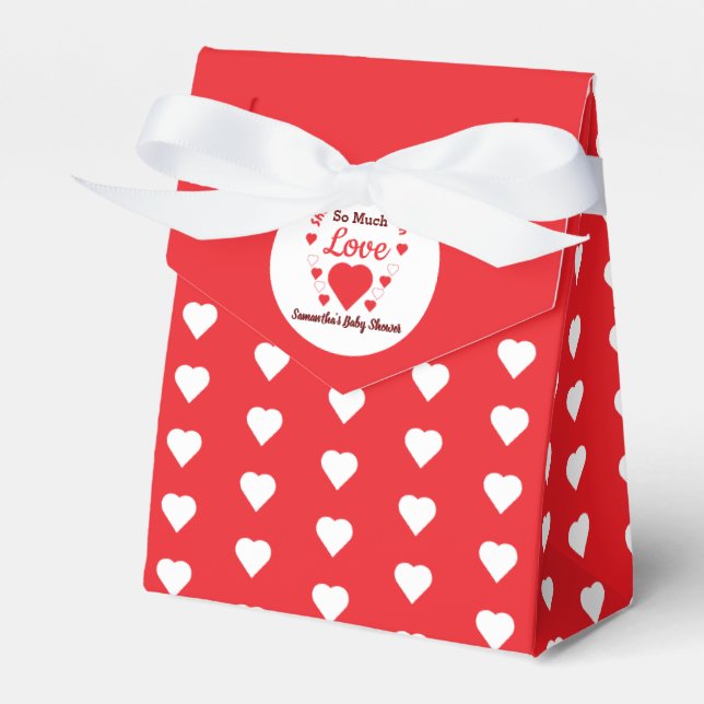 Så mycket Kärlek Baby Shower Presentaskar (Framsidan Sidan)