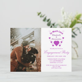 Så mycket Kärlek Bröllop Förlovningsfest Inbjudningar