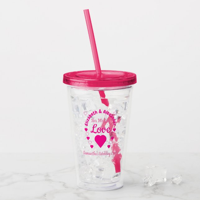 Så Mycket Kärlek Bröllopsevenemang Take Away Mugg (Framsida Ice)