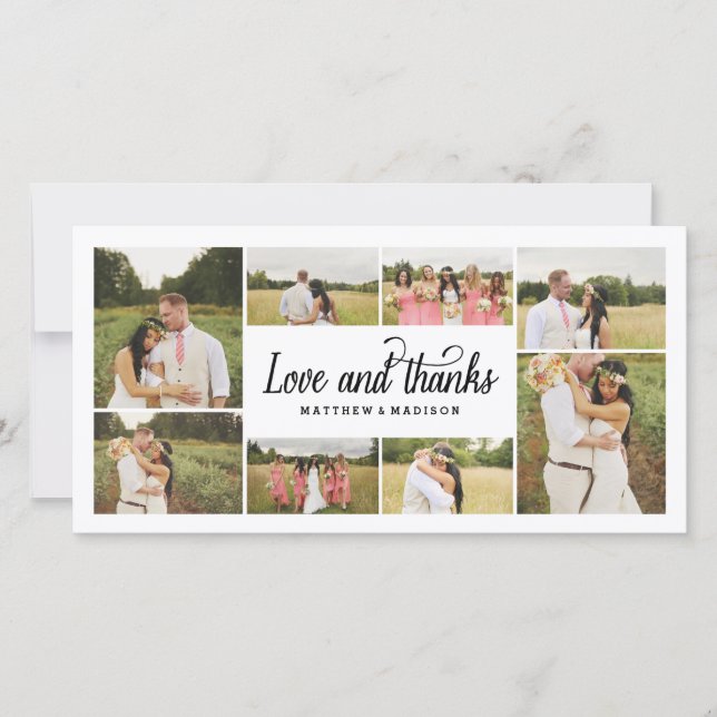 Så mycket Kärlek Collage | Tack-fotokort Tack Kort (Framsida)