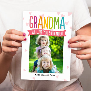 Så Mycket Kärlek Mors Dag Fotokort För Mormor Kort