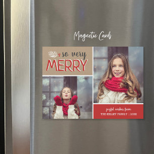 Så mycket merry 2 fotomagnetiskt Helgdag-kort