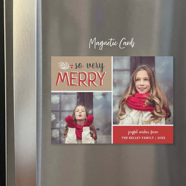 Så mycket merry 2 fotomagnetiskt Helgdag-kort (Skapare uppladdad)