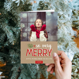 Så mycket merry 2 Photo Foled Helgkort