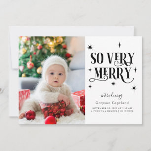 Så mycket merry Helgdag Baby Photo Meddelande