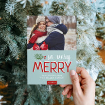 Så mycket merry Helgdag Photo Card