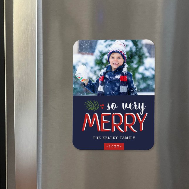 Så mycket merry Helgdag Photo Magnet (Skapare uppladdad)