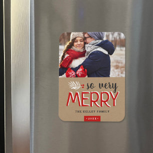 Så mycket merry Helgdag Photo Magnet