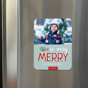 Så mycket merry Helgdag Photo Magnet