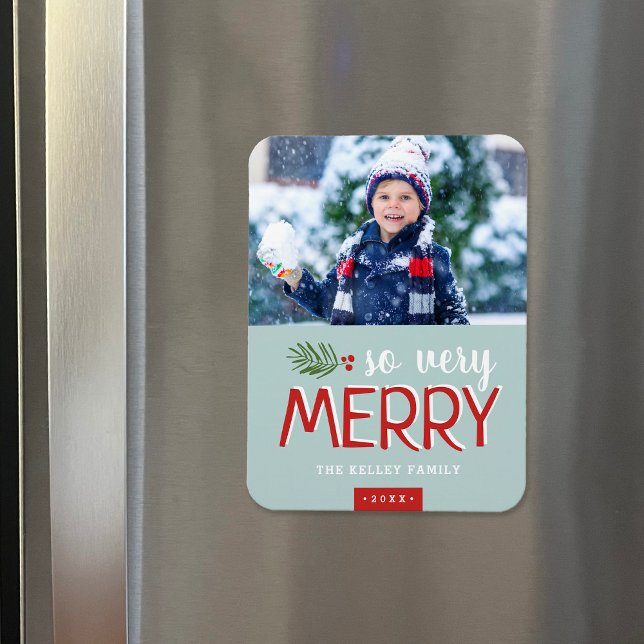 Så mycket merry Helgdag Photo Magnet (Skapare uppladdad)